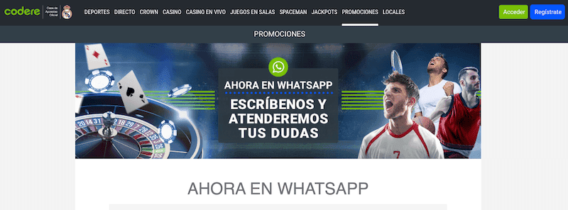 whatsapp codere